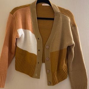 Cute color block cardigan